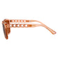 Suzy Levian Women's Pink Clear Rose Gold Chain Accent Sunglasses