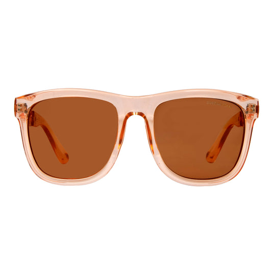 Suzy Levian Women's Pink Clear Rose Gold Chain Accent Sunglasses