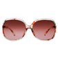 Suzy Levian Women's Clear Floral Oversize Sunglasses