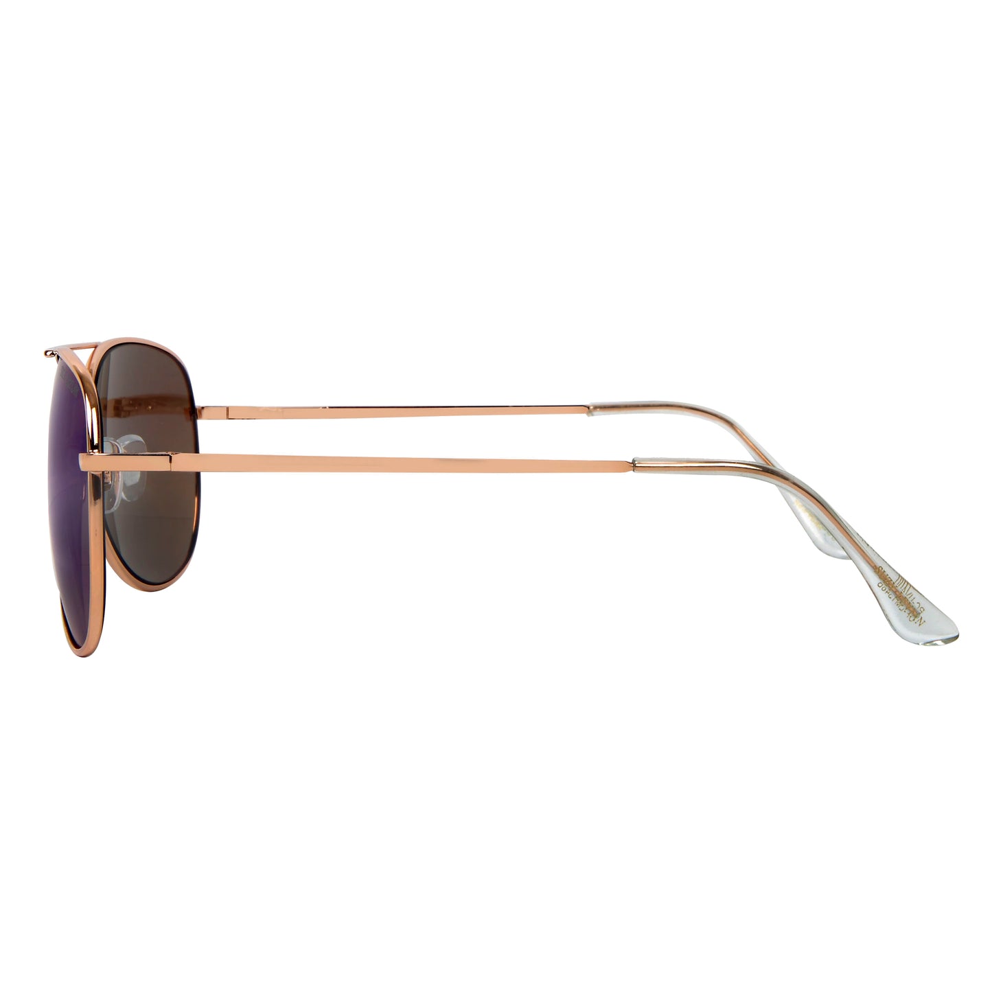 Suzy Levian Women's Blue Reflector Mirrored Aviator Classic Gold Frame Sunglasses