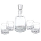 Suzy Levian Crystal Decanter and Cups 5 Piece Whiskey Set
