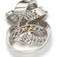 Suzy Levian Cubic Zirconia Sterling Silver Multi-Cut Crossing Ring